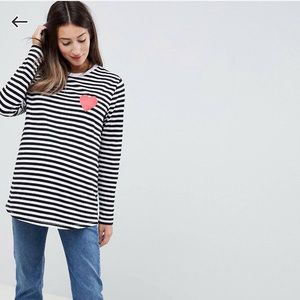 Asos Maternity nursing stripe long sleeves t-shirt